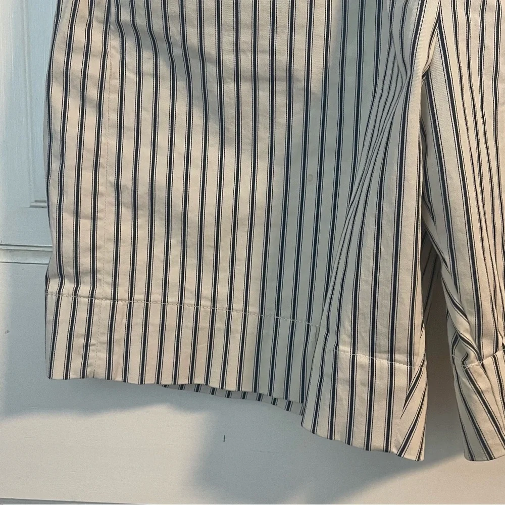 Everlane Paperbag Bermuda Shorts XS Organic Cotton Striped Beach Vacation - Picture 6 of 10